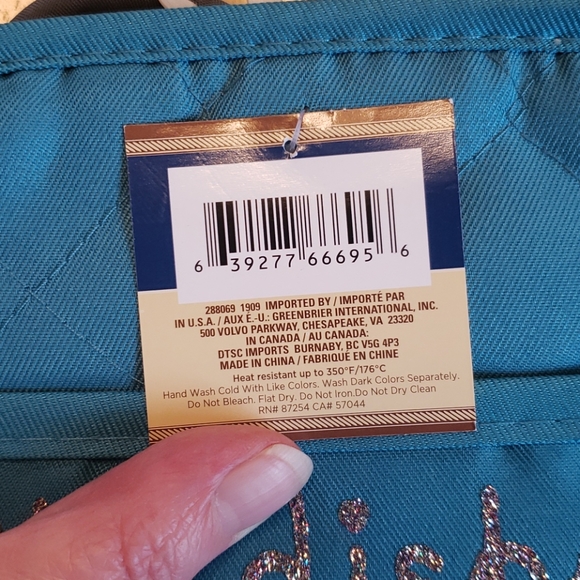 Pocket pot holder set. Gray & Turquoise - Picture 5 of 5